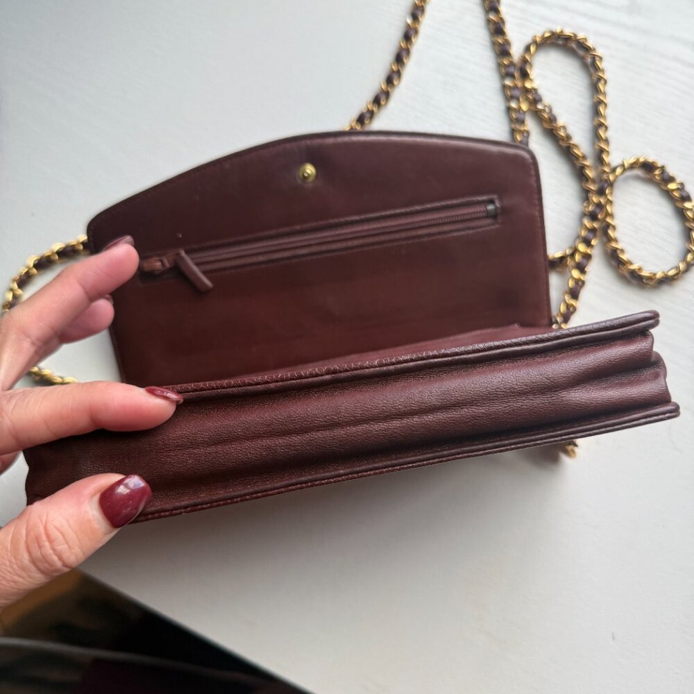CHANEL Caviar 24K Gold plated Vintage Timeless CC crossbody bag - Classic Brown - Picture 10 of 12